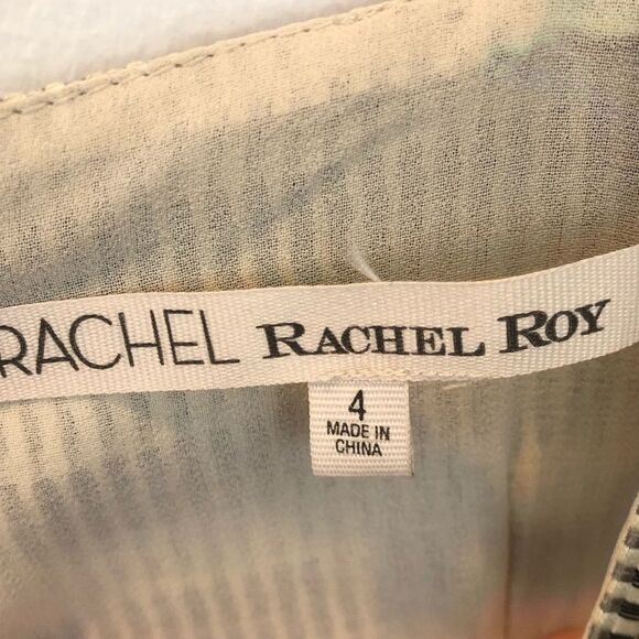 Rachel Roy Striped Metallic Mini Dress Size 4 - Picture 5 of 8